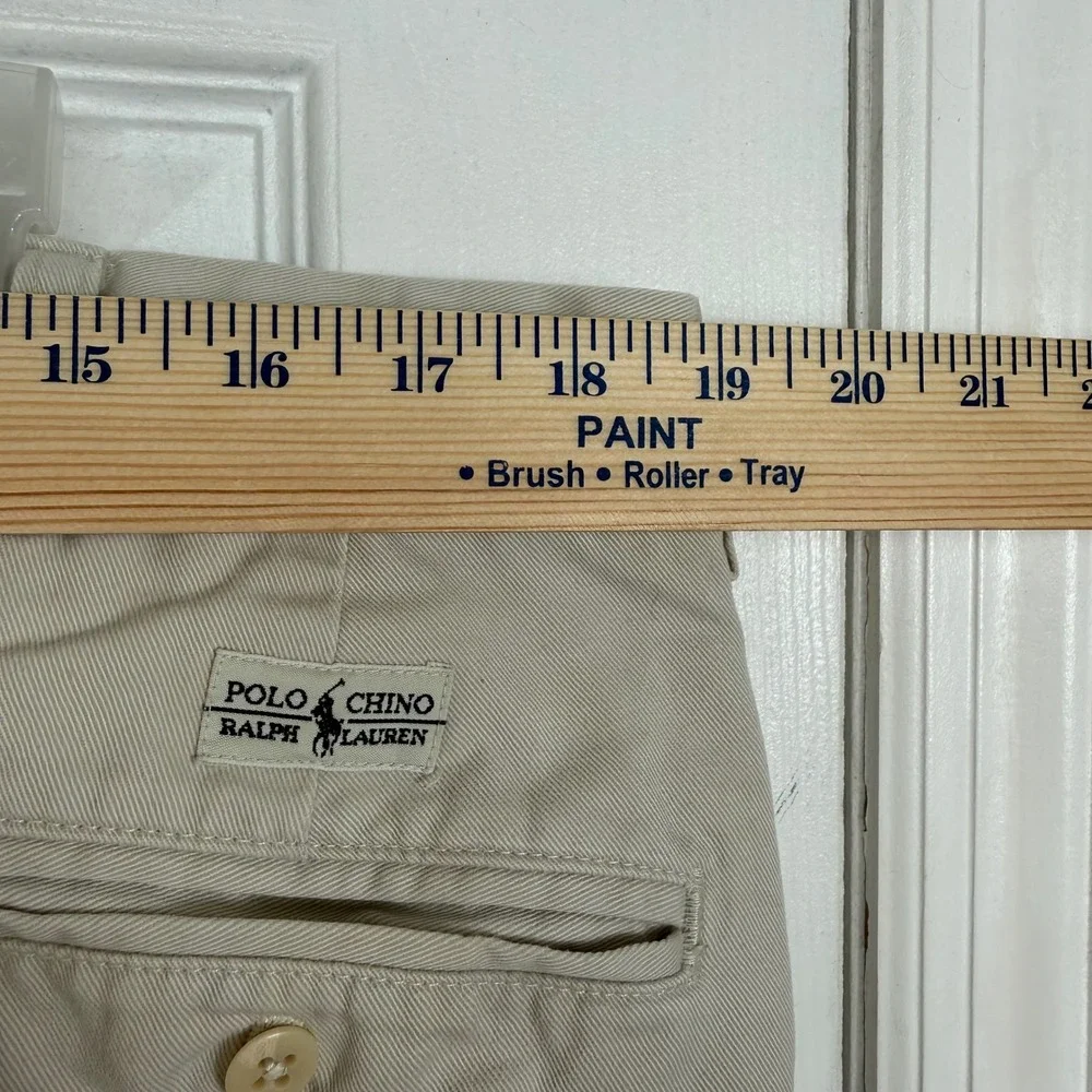 Polo Ralph Lauren Andrew Pant 40/34 Tan Khaki Pleated Chino Old Money Preppy